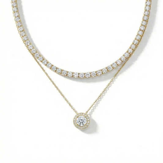 Aurelia Tennis necklace Set