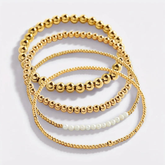 Everyday Gold Bracelet Stacking Set· 4-piece set