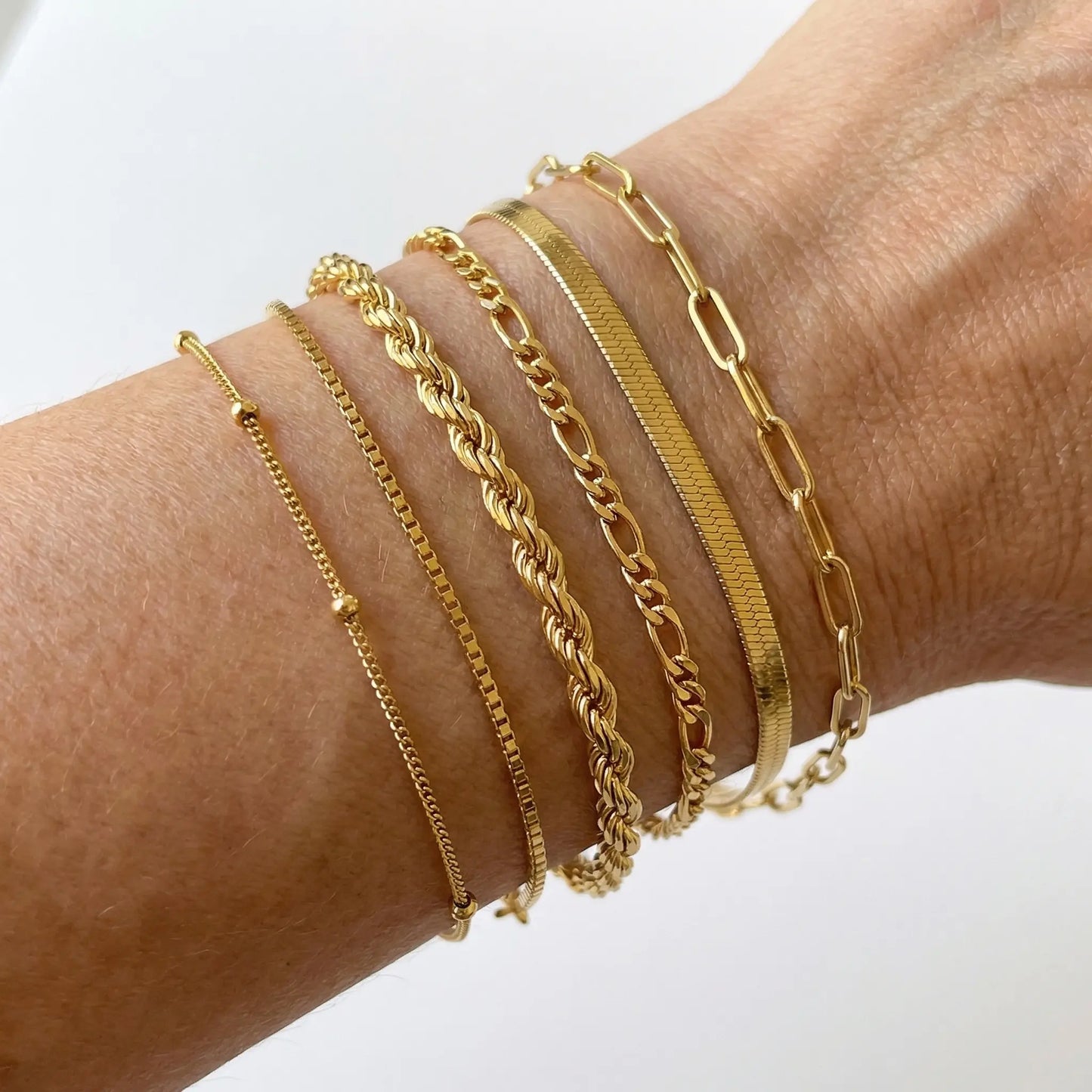 The Héritage Stack 18K Mixed Gold · 6-piece set