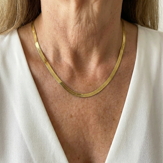 Vise Curb Ketting  · Goud