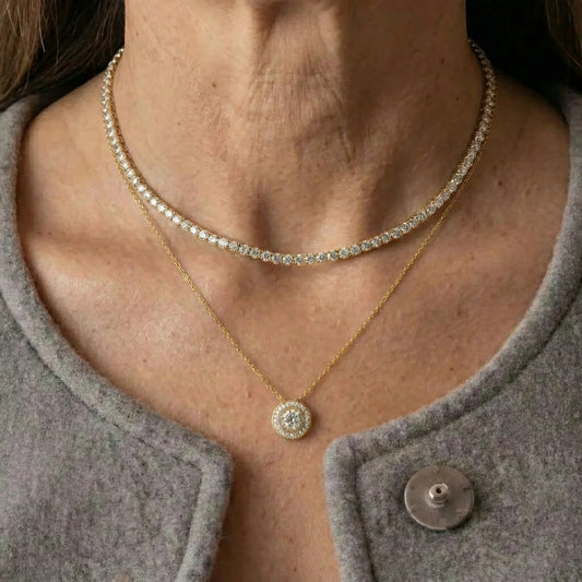 Aurelia Tennis necklace Set