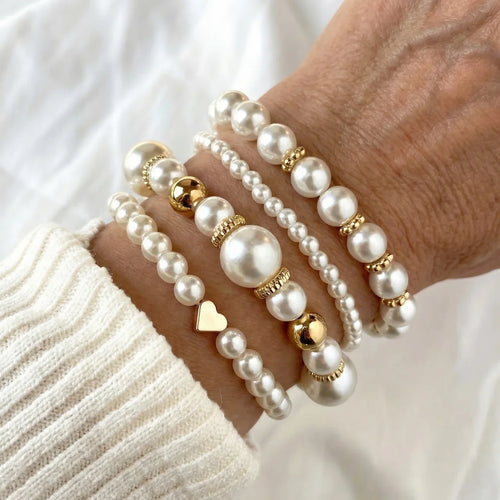 Pearl Bracelet Set · 4-piece set